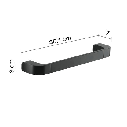 Portasalviette 35 cm in Ottone e Cromall Outline di Gedy - Nero Matt by CeramicStore | Lo specialista del tuo bagno