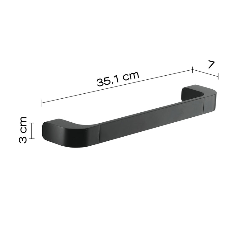 Portasalviette 35 cm in Ottone e Cromall Outline di Gedy - Nero Matt by CeramicStore | Lo specialista del tuo bagno