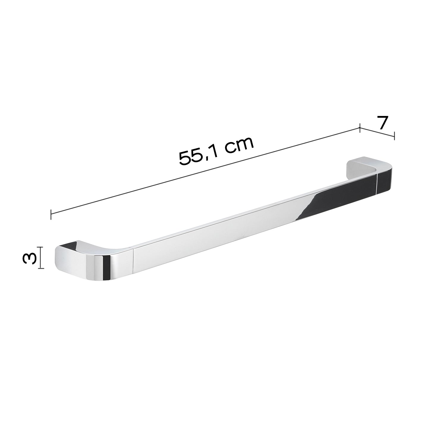 Portasalviette 55 cm in Ottone e Cromall Outline di Gedy - Cromato by CeramicStore | Lo specialista del tuo bagno