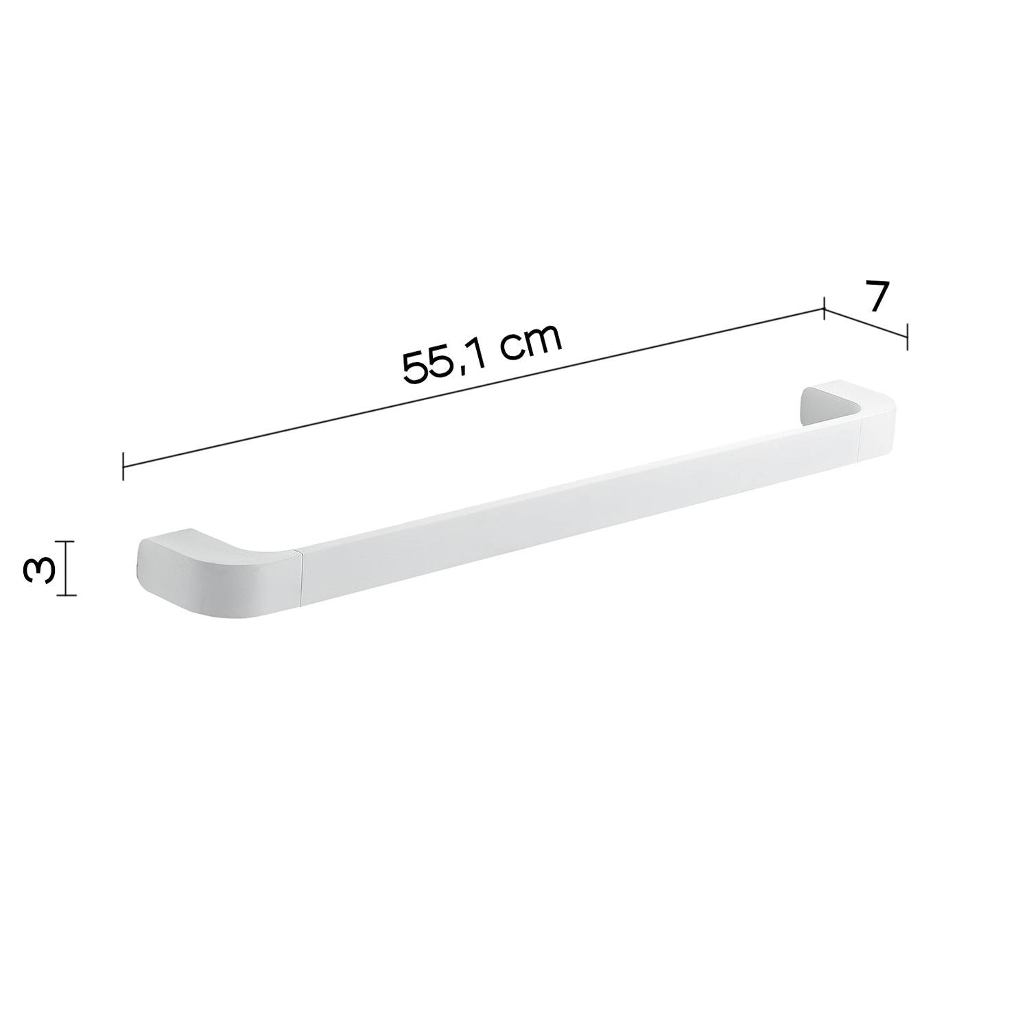 Portasalviette 55 cm in Ottone e Cromall Outline di Gedy - Bianco Matt by CeramicStore | Lo specialista del tuo bagno