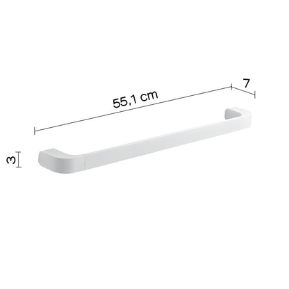 Portasalviette 55 cm in Ottone e Cromall Outline di Gedy - Bianco Matt by CeramicStore | Lo specialista del tuo bagno