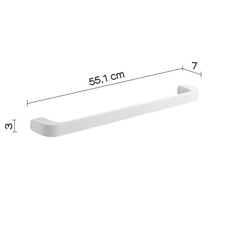 Portasalviette 55 cm in Ottone e Cromall Outline di Gedy - Bianco Matt by CeramicStore | Lo specialista del tuo bagno