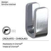 Appendiabiti in Ottone, Acciaio Inox e Cromall Outline di Gedy - Cromato by CeramicStore | Lo specialista del tuo bagno
