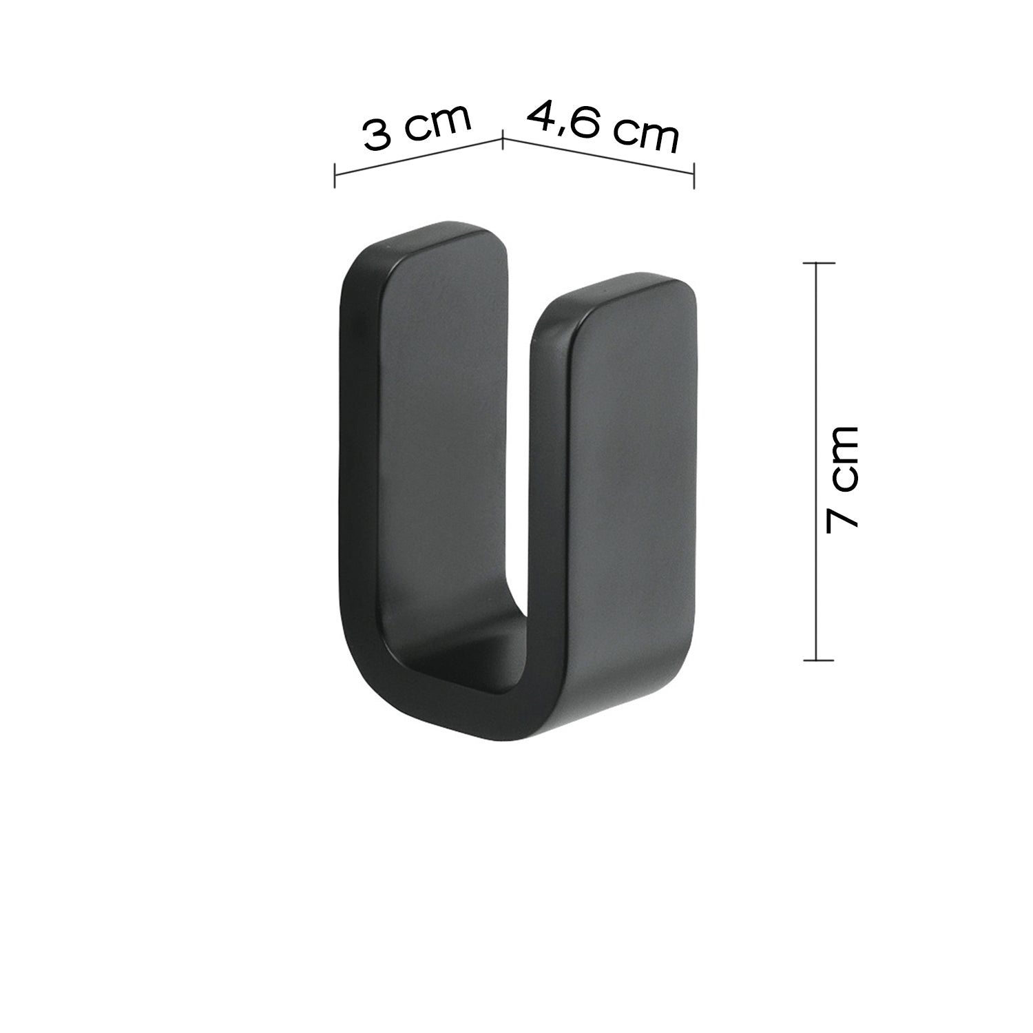 Appendiabiti in Ottone, Acciaio Inox e Cromall Outline di Gedy - Nero Matt by CeramicStore | Lo specialista del tuo bagno