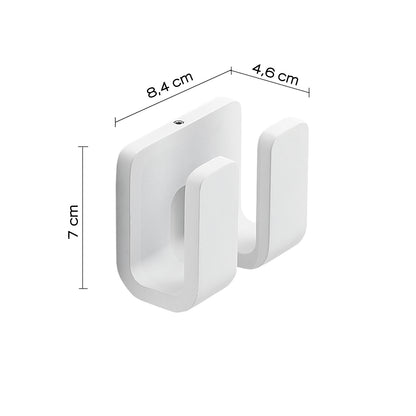 Appendiabiti doppio in Ottone, Acciaio Inox e Cromall Outline di Gedy - Bianco Matt by CeramicStore | Lo specialista del tuo bagno