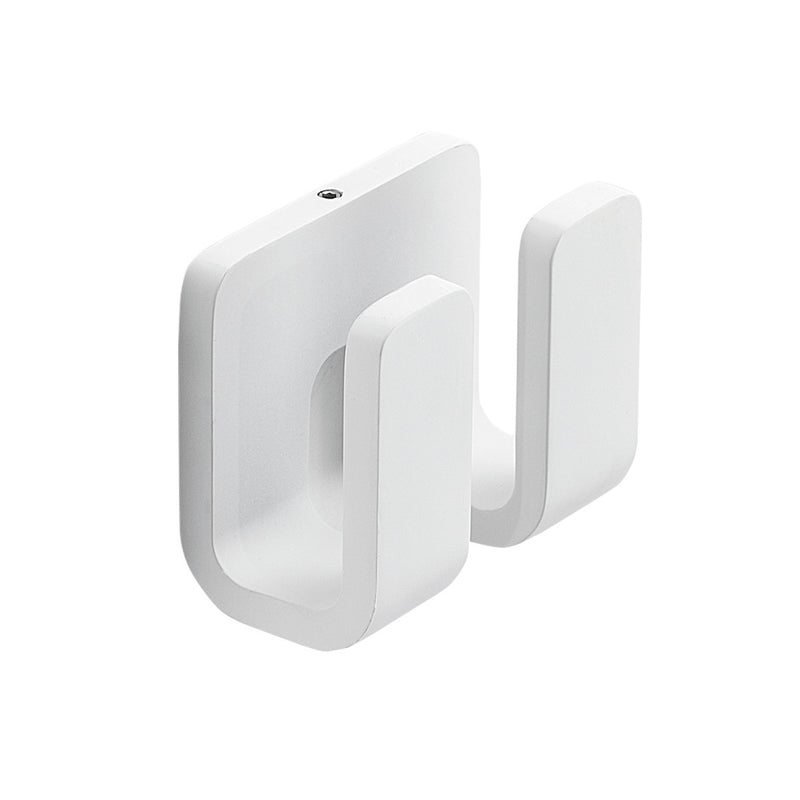 Appendiabiti doppio in Ottone, Acciaio Inox e Cromall Outline di Gedy - Bianco Matt by CeramicStore | Lo specialista del tuo bagno