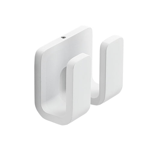 Appendiabiti doppio in Ottone, Acciaio Inox e Cromall Outline di Gedy - Bianco Matt by CeramicStore | Lo specialista del tuo bagno