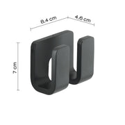 Appendiabiti doppio in Ottone, Acciaio Inox e Cromall Outline di Gedy - Nero Matt by CeramicStore | Lo specialista del tuo bagno