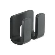 Appendiabiti doppio in Ottone, Acciaio Inox e Cromall Outline di Gedy - Nero Matt by CeramicStore | Lo specialista del tuo bagno