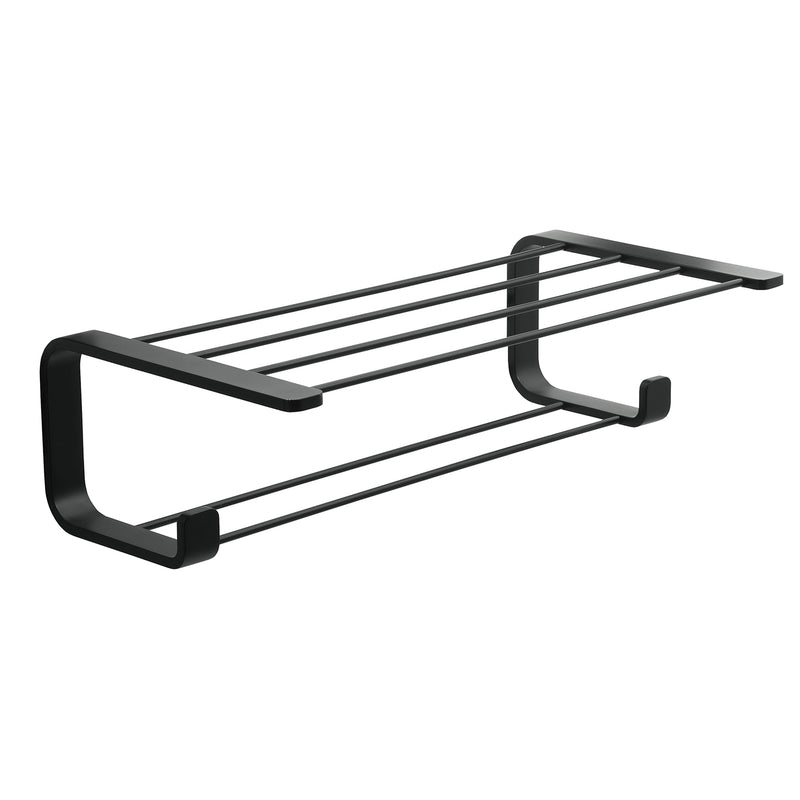 Mensola porta asciugamani in Ottone, Acciaio Inox e Cromall Outline di Gedy - Nero Matt by CeramicStore | Lo specialista del tuo bagno