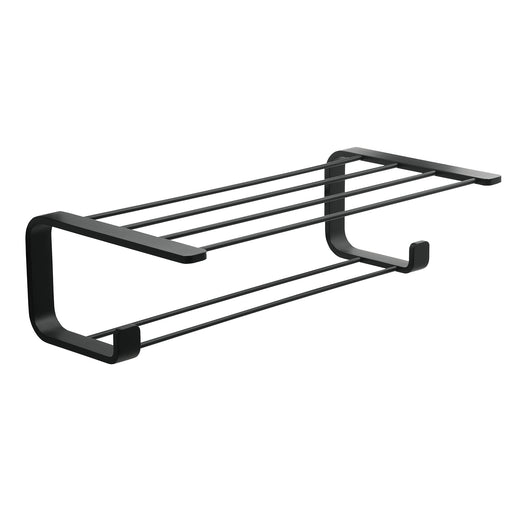 Mensola porta asciugamani in Ottone, Acciaio Inox e Cromall Outline di Gedy - Nero Matt by CeramicStore | Lo specialista del tuo bagno