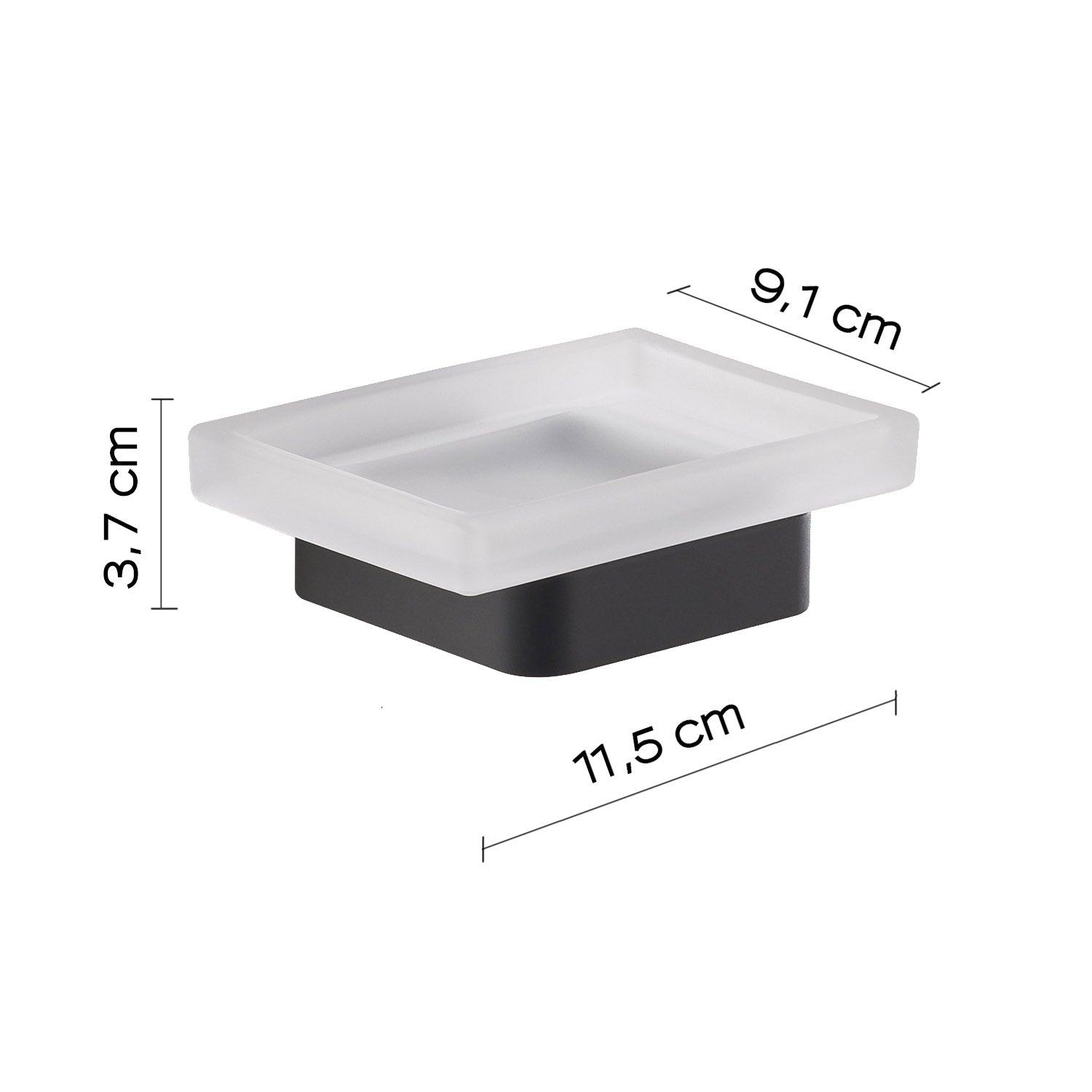 Portasapone in Ottone e Cromall Gedy serie Samoa - Nero Matt by CeramicStore | Lo specialista del tuo bagno