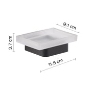 Portasapone in Ottone e Cromall Gedy serie Samoa - Nero Matt by CeramicStore | Lo specialista del tuo bagno