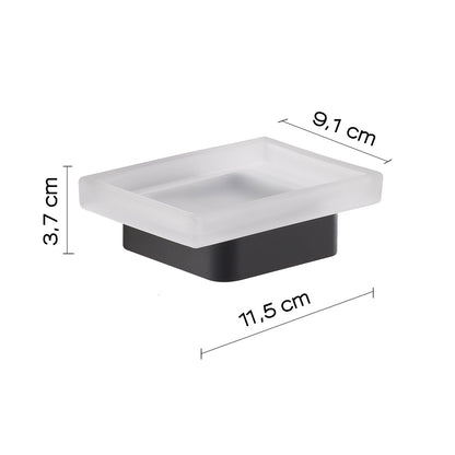 Portasapone in Ottone e Cromall Gedy serie Samoa - Nero Matt by CeramicStore | Lo specialista del tuo bagno
