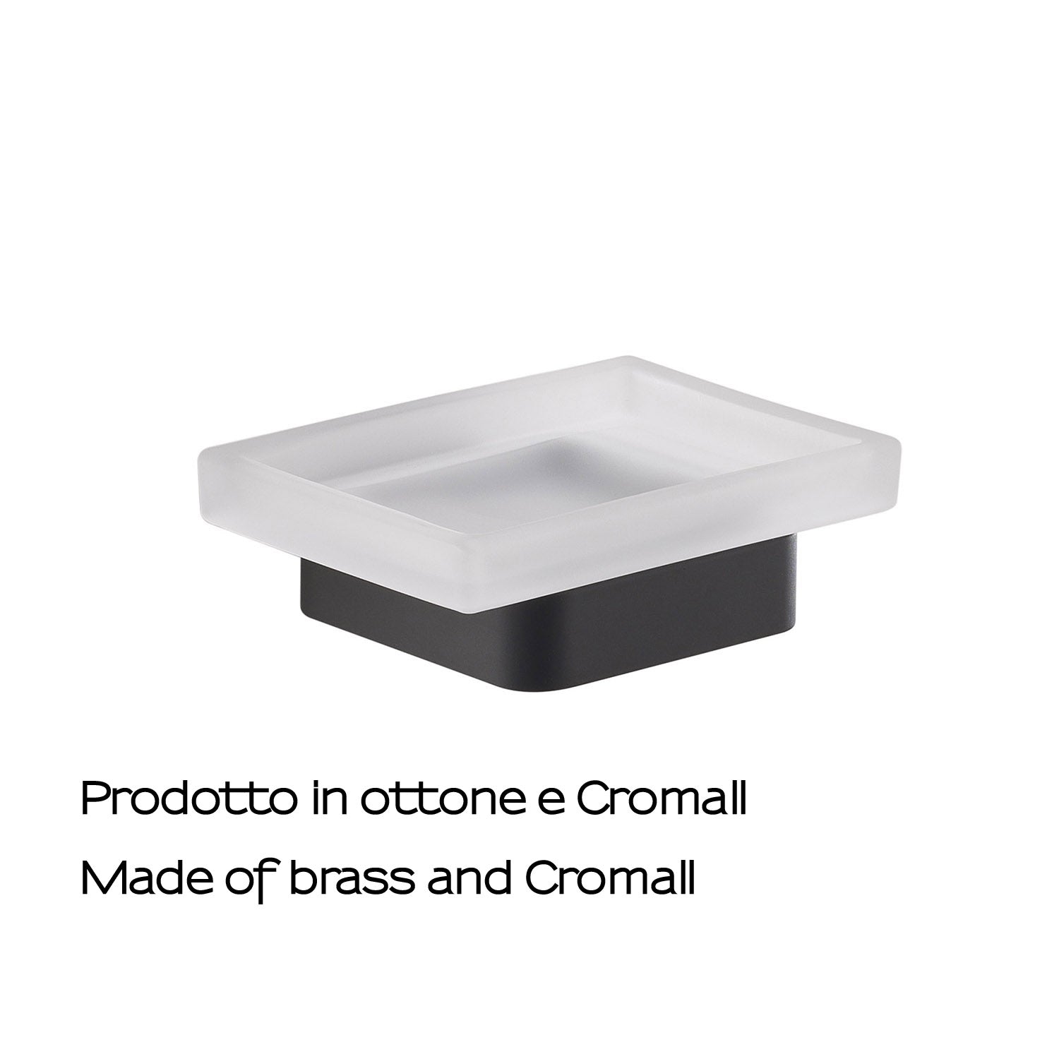 Portasapone in Ottone e Cromall Gedy serie Samoa - Nero Matt by CeramicStore | Lo specialista del tuo bagno