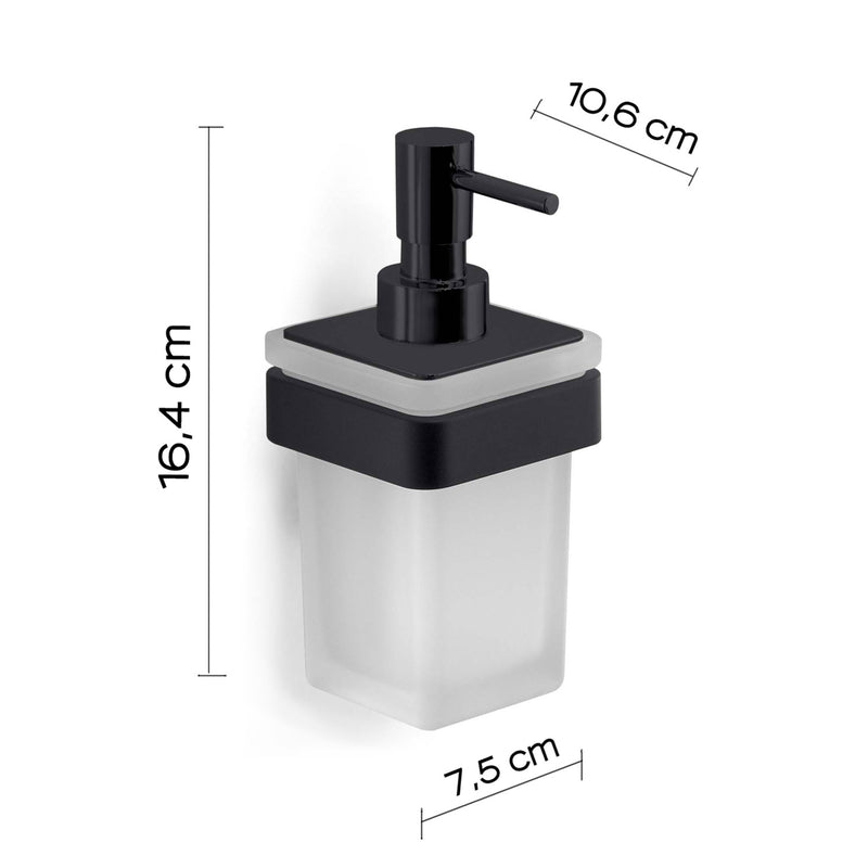 Dosasapone in Ottone e Cromall Gedy serie Samoa - Nero Matt by CeramicStore | Lo specialista del tuo bagno