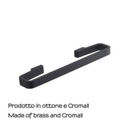Portasalviette 30 cm in Ottone e Cromall Gedy serie Samoa - Nero Matt by CeramicStore | Lo specialista del tuo bagno