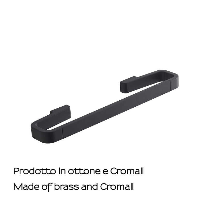 Portasalviette 30 cm in Ottone e Cromall Gedy serie Samoa - Nero Matt by CeramicStore | Lo specialista del tuo bagno