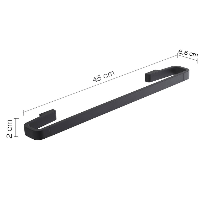 Portasalviette 45 cm in Ottone e Cromall Gedy serie Samoa - Nero Matt by CeramicStore | Lo specialista del tuo bagno