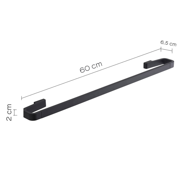 Portasalviette 60 cm in Ottone e Cromall Gedy serie Samoa - Nero Matt by CeramicStore | Lo specialista del tuo bagno
