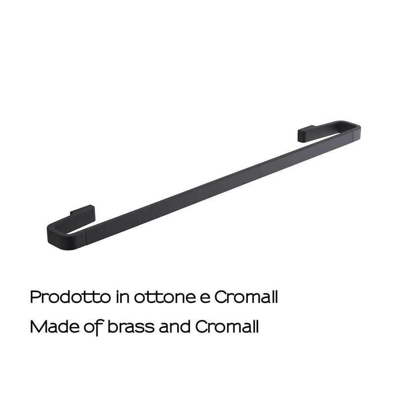 Portasalviette 60 cm in Ottone e Cromall Gedy serie Samoa - Nero Matt by CeramicStore | Lo specialista del tuo bagno
