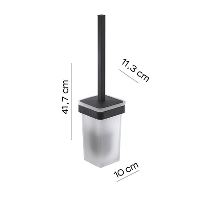 Scopino con ciuffo in setole in Ottone e Cromall Gedy serie Samoa - Nero Matt by CeramicStore | Lo specialista del tuo bagno