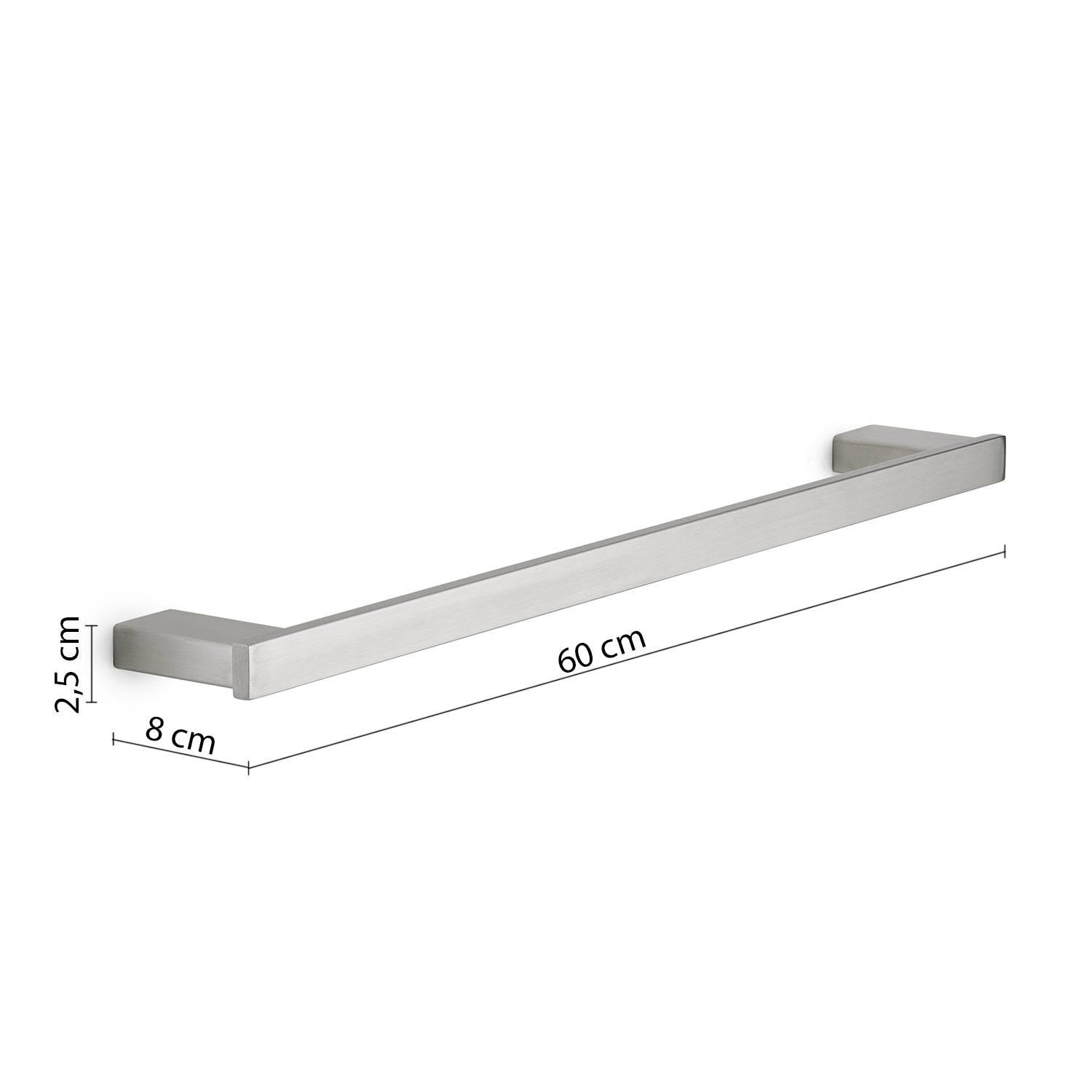 Portasalviette 60 cm in Acciaio Inox AISI 304 e Cromall Maui di Gedy - Spazzolato by CeramicStore | Lo specialista del tuo bagno