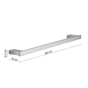 Portasalviette 60 cm in Acciaio Inox AISI 304 e Cromall Maui di Gedy - Spazzolato by CeramicStore | Lo specialista del tuo bagno