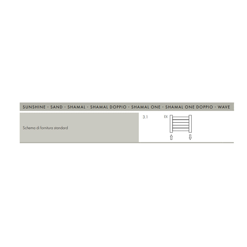 Termoarredo idraulico a piastra orizzontale 735x1800 mm interasse 50 mm modello TermoCrea Bianco by CeramicStore | Lo specialista del tuo bagno
