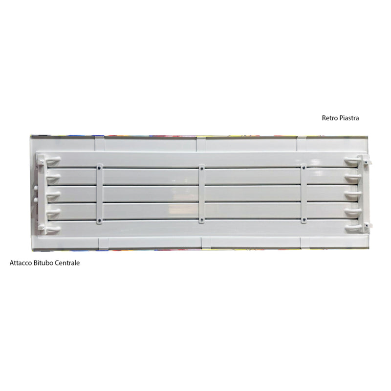 Termoarredo idraulico a piastra orizzontale 585x1500 mm interasse 50 mm modello TermoCrea Bianco by CeramicStore | Lo specialista del tuo bagno