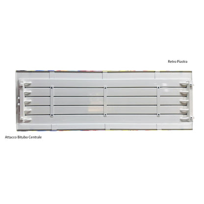 Termoarredo idraulico a piastra orizzontale 360x2000 mm interasse 50 mm modello TermoCrea Bianco by CeramicStore | Lo specialista del tuo bagno