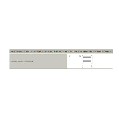 Termoarredo idraulico a piastra orizzontale 360x1200 mm interasse 50 mm modello TermoCrea Bianco by CeramicStore | Lo specialista del tuo bagno
