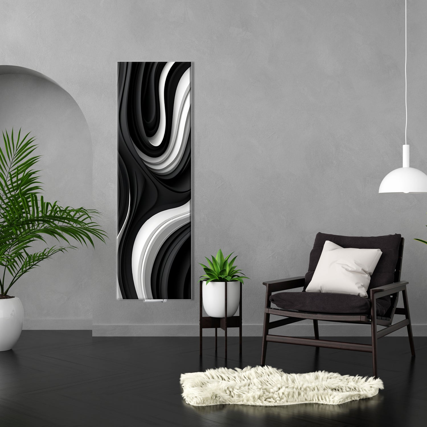 Termoarredo idraulico 180x73,5 cm interasse mm 50 Modello 'Onda' Termocrea by CeramicStore | Lo specialista del tuo bagno