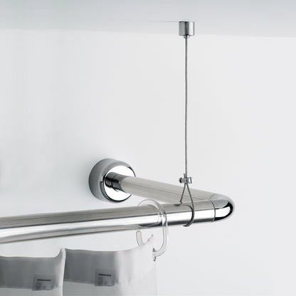 Supporto a soffitto per tende doccia di Gedy in ottone cromato L. 150 cm by CeramicStore | Lo specialista del tuo bagno