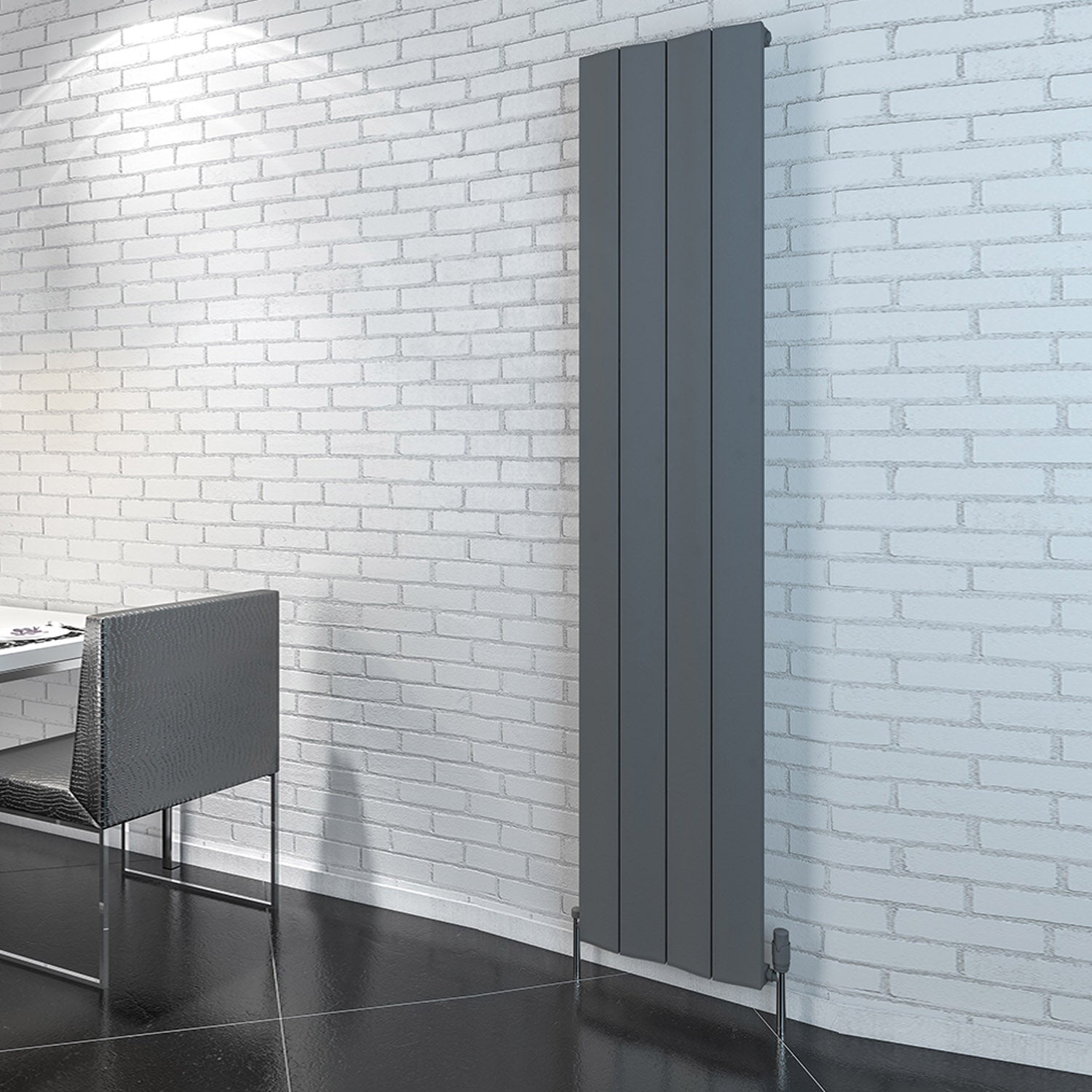Radiatore alluminio idraulico cm 37,5x180 interasse cm 37,5 modello Desert- Antracite by CeramicStore | Lo specialista del tuo bagno