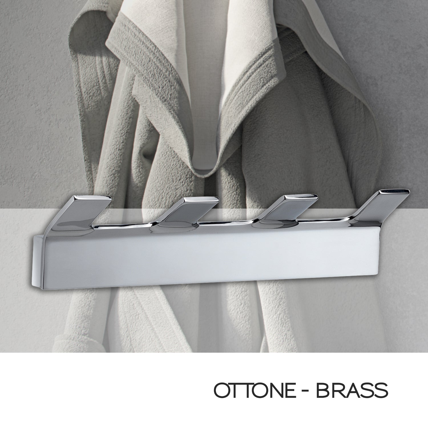 Appendiabiti multiplo in ottone modello Gulliver di Gedy - Cromato by CeramicStore | Lo specialista del tuo bagno