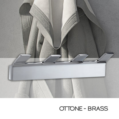 Appendiabiti multiplo in ottone modello Gulliver di Gedy - Cromato by CeramicStore | Lo specialista del tuo bagno