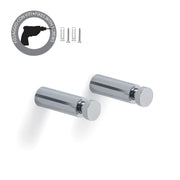 Appendiabiti 2 pezzi lunghi tondi in ottone modello Cordelia di Gedy - Cromato by CeramicStore | Lo specialista del tuo bagno