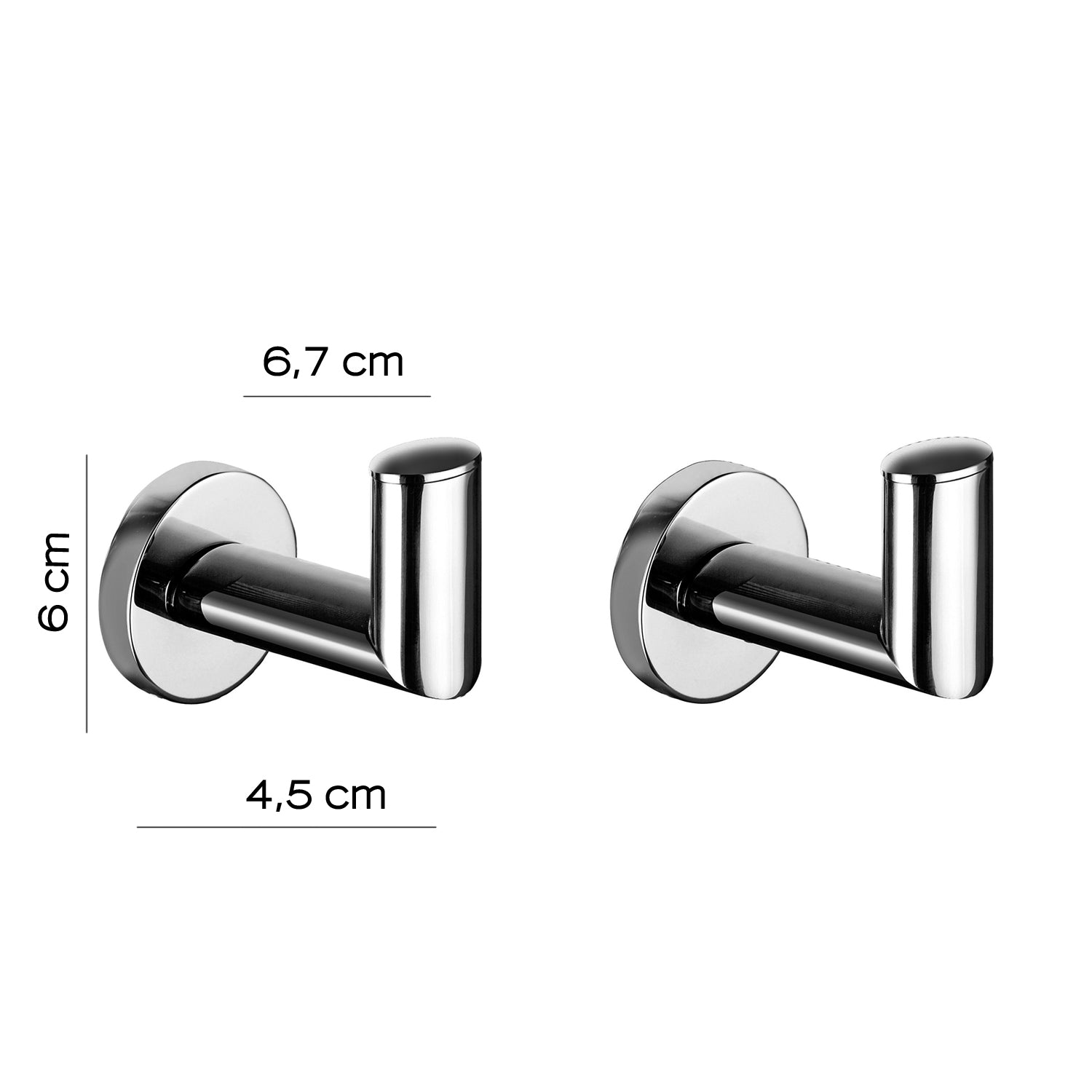 Appendiabiti 2 pezzi in Ottone modello Demetra di Gedy - Cromato by CeramicStore | Lo specialista del tuo bagno