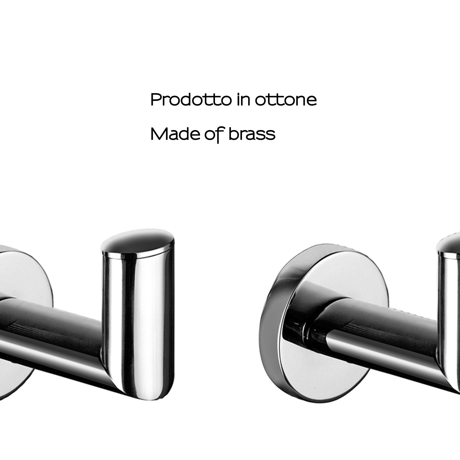 Appendiabiti 2 pezzi in Ottone modello Demetra di Gedy - Cromato by CeramicStore | Lo specialista del tuo bagno
