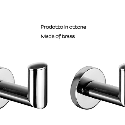 Appendiabiti 2 pezzi in Ottone modello Demetra di Gedy - Cromato by CeramicStore | Lo specialista del tuo bagno