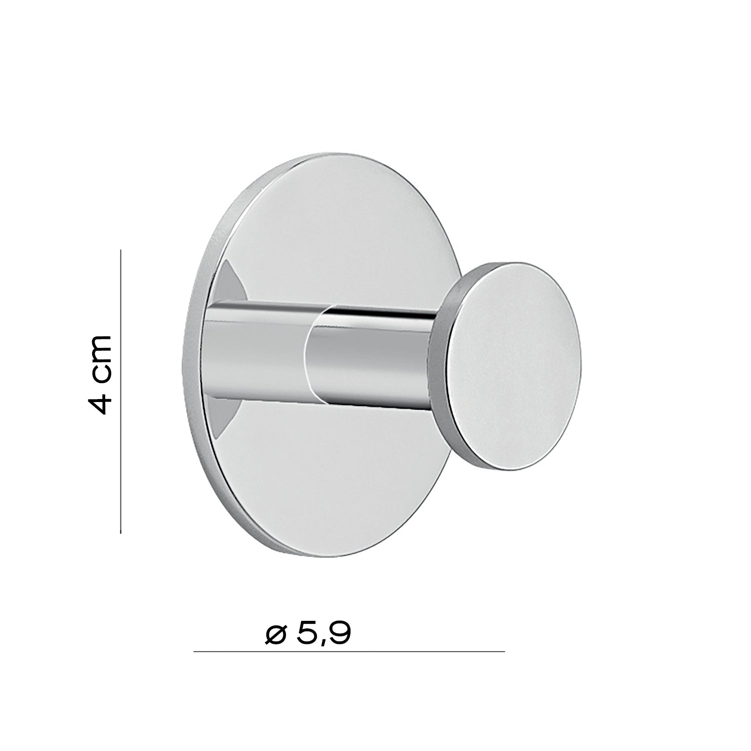 Appendiabiti singolo di Gedy modello Ustica in Alluminio - Cromato by CeramicStore | Lo specialista del tuo bagno