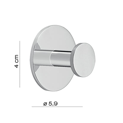 Appendiabiti singolo di Gedy modello Ustica in Alluminio - Cromato by CeramicStore | Lo specialista del tuo bagno
