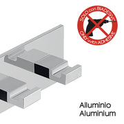 Appendiabiti doppio in Alluminio modello Malta di Gedy - Cromato by CeramicStore | Lo specialista del tuo bagno