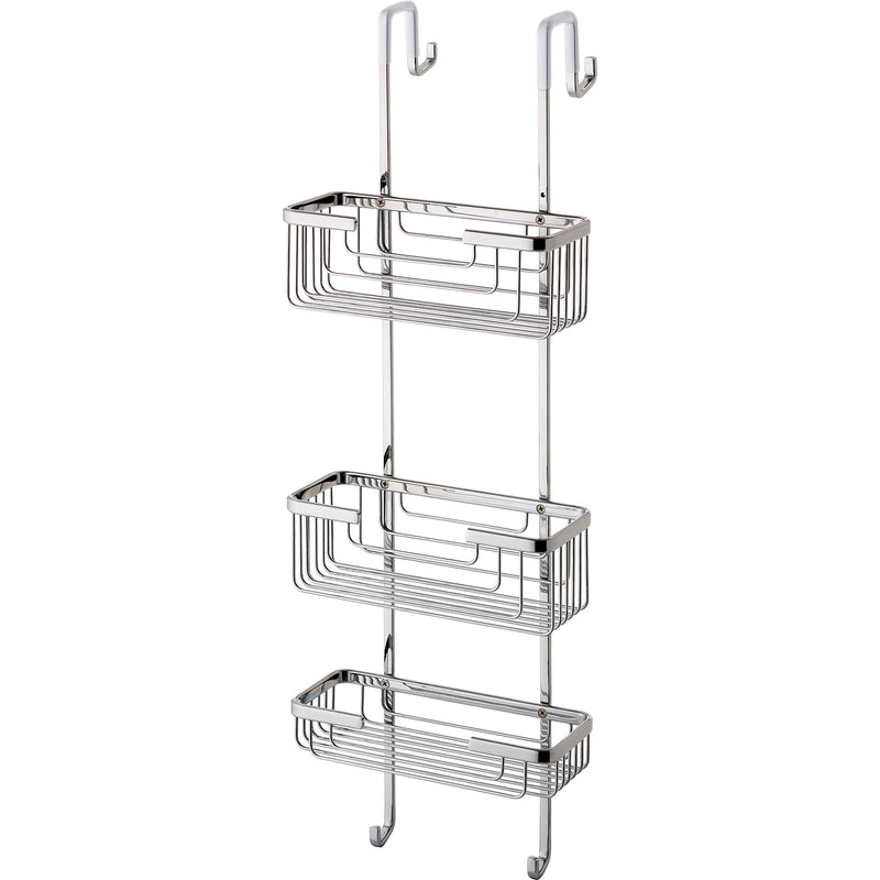 Portaoggetti doccia appendibile a 3 ripiani in Ottone modello Apollo di Gedy - Cromato by CeramicStore | Lo specialista del tuo bagno