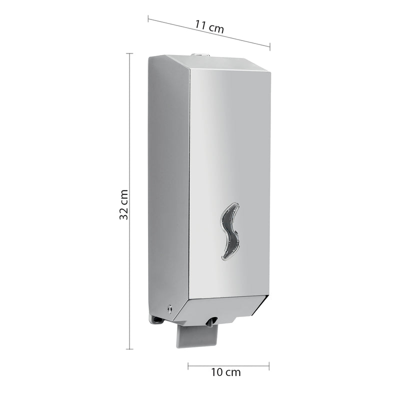 Dispenser sapone da parete Gedy Kubix da 1200 ml in acciaio e resine by CeramicStore | Lo specialista del tuo bagno