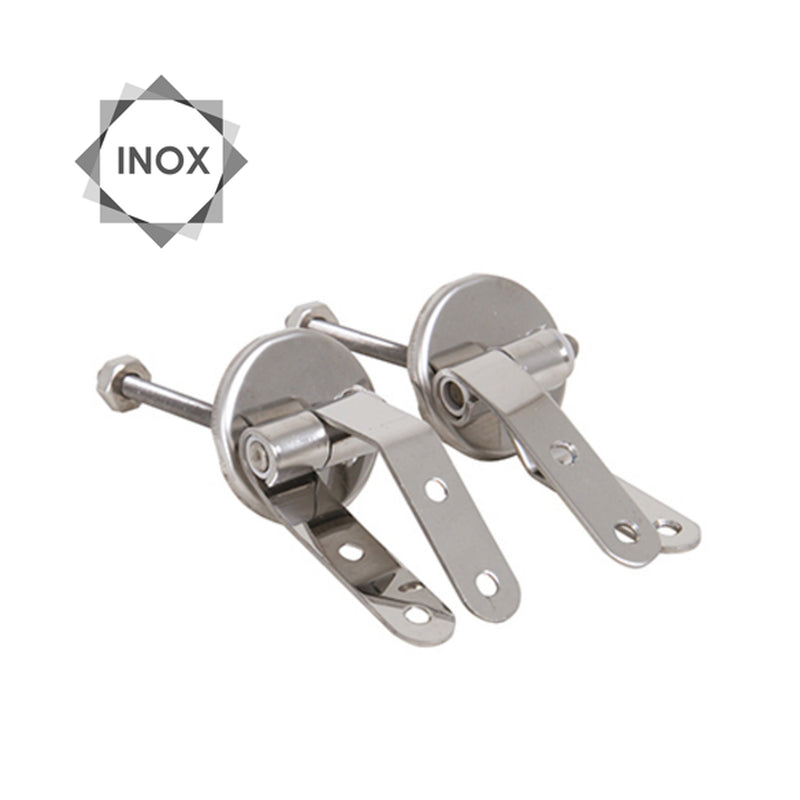 Sedile WC in MDF con motivo floreale e cerniere in Acciaio Inox - Bianco