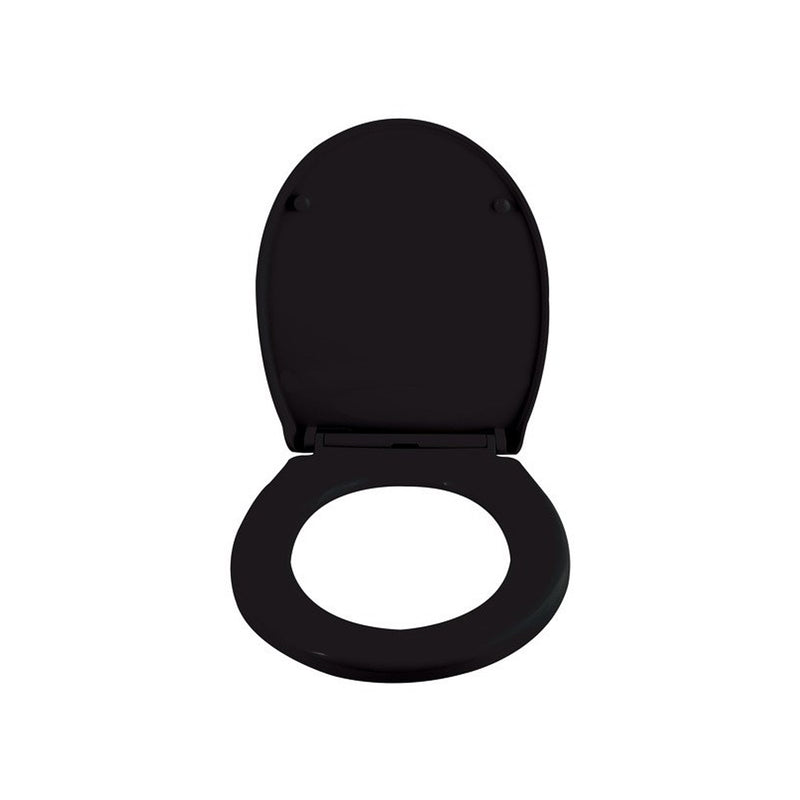 Sedile WC modello Harry in Polipropilene e cerniere in Zinco - Nero