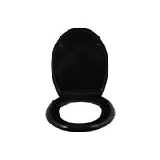 Sedile WC termoresistente Easy Clip con cerniere in Acciaio Inox - Nero