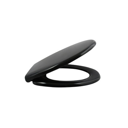 Sedile WC termoresistente Easy Clip con cerniere in Acciaio Inox - Nero